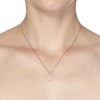 Pendentif "Noble" Or blanc et Diamant