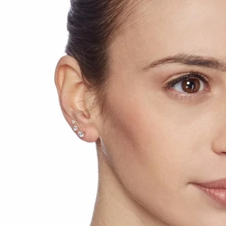 Boucles d'oreilles or jaune et oxydes...
