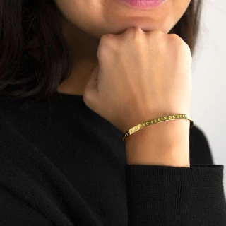 Bracelet à message "Parfaite, Avec Ple...