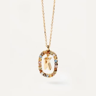 PDPAOLA Collier en argent doré  - Lett...