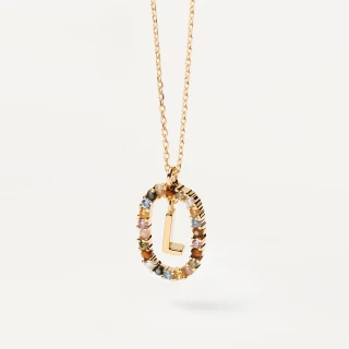 PDPAOLA Collier en argent doré  - Lett...