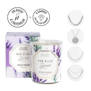 Bougie bijou LAVANDE Collier