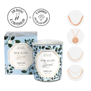 Bougie bijou JASMIN Collier doré