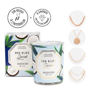 Bougie Bijou Collier doré  - Parfum Co...