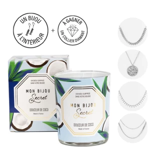 Bougie Bijou COCO2 collier argenté