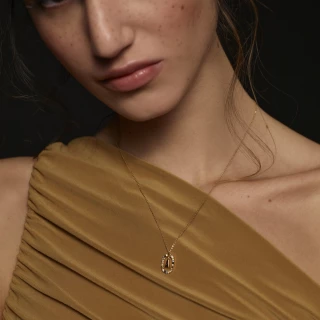 PDPAOLA Collier en argent doré  - Lett...