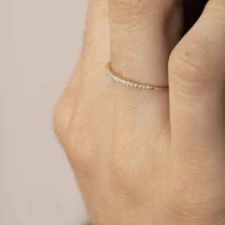 Bague " Axelle" Or jaune et Diamant