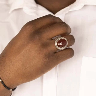 Bague Homme Argent 925/1000"Solan" Tai...