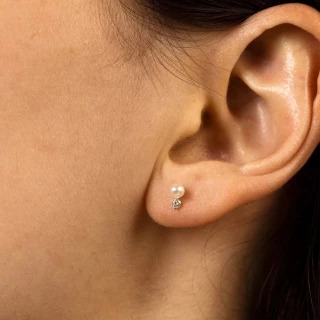 Boucles d'oreilles "Essentiel" Or blan...