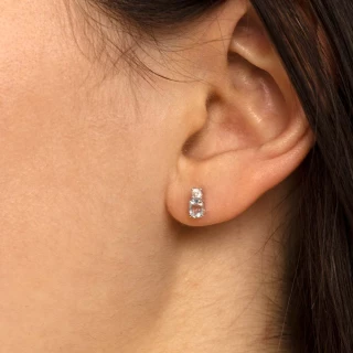 Boucles d'oreilles Or Blanc Diamant et...