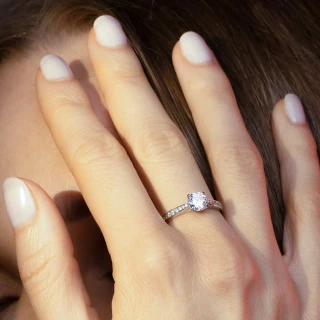 Bague "Énigme" Or blanc