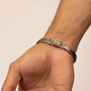 Bracelet Homme Argent 925/1000"Eryx" T...