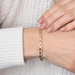 Bracelet Or Jaune et Diamant