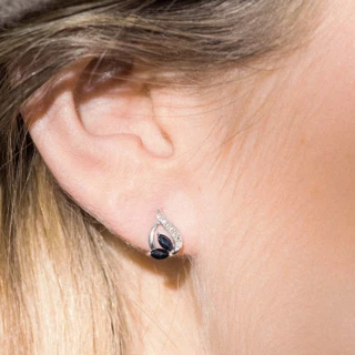 Boucles d'oreilles "Norah" Or blanc et...