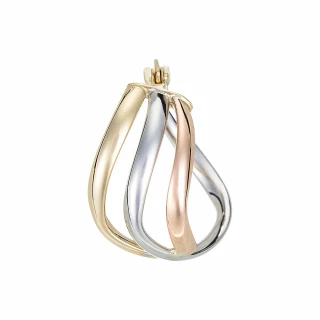 Boucles d'oreilles Or tricolore