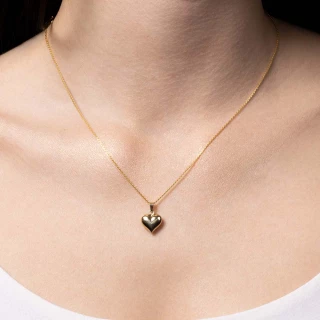 Collier coeur doré Or jaune 375/1000