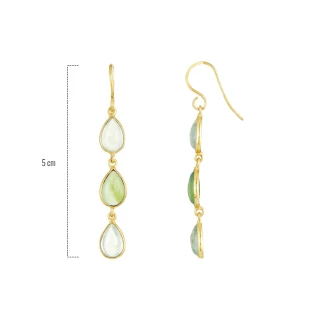 Boucles d'oreilles "Radiantea" Calcédo...