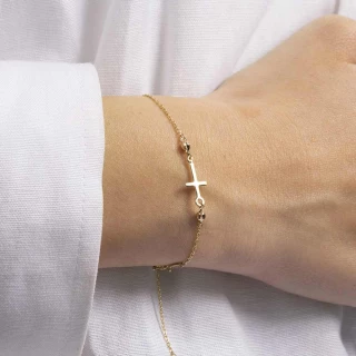 Bracelet Croix Or jaune