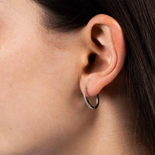Boucles d'oreilles "Virevolte" Or blan...