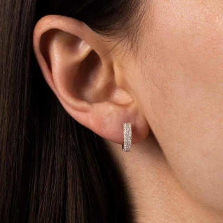 Boucles d'oreilles Or Jaune et Diamant