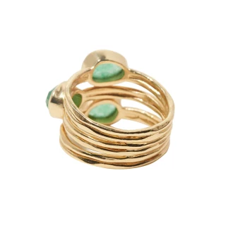 Bague Belinda Quartz Laiton doré "Cris...