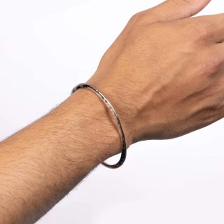 Bracelet Homme Argent 925/1000 "Cyan"
