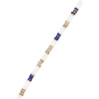 Bracelet "Charapita" Opale blanche Lap...