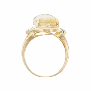 Bague "Bihina Rutile" Or jaune et Diam...