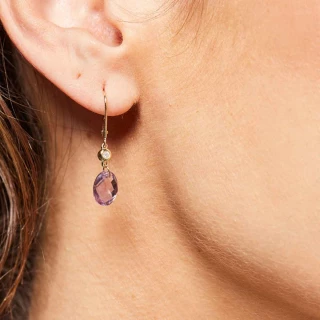 Boucles d'oreilles "Olivia" Améthyste,...