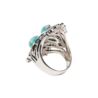 Bague "Aliso" Turquoise 2,70ct et Arge...