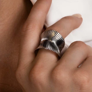Bague "Nogal" Argent Massif 925/1000