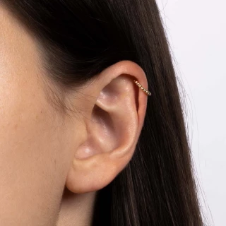 Earcuff  "Simple gold" Or Jaune