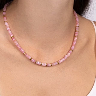 Collier "Inga" Opale Rose