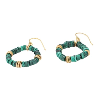 Boucle d'oreilles "Toronja" Malachite