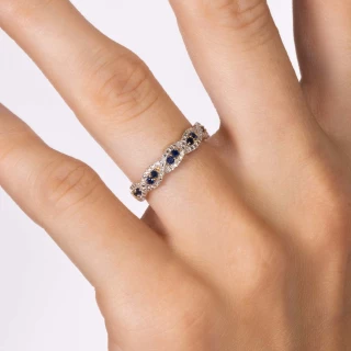 Bague " Cosette" Or jaune et Saphir