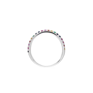 Bague "Colorful love" Or Blanc