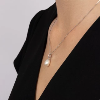 Pendentif "Ma Perle PM" Or et Diamants