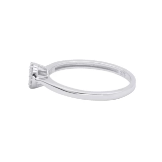 Bague " Raphaëlle" Or blanc et Diamant