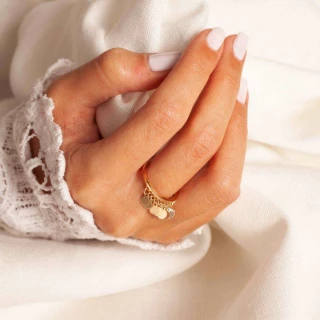 Bague ajustable dorée "Tissia"
