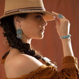 Boucles d'oreilles "Viñedo" Turquoise...