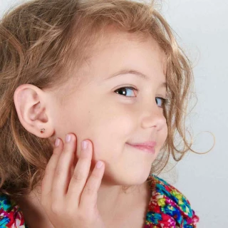 Boucles d'oreilles enfant  "Coccinelle...