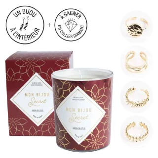 Bougie Bijou Bague Ajustable dorée - P...