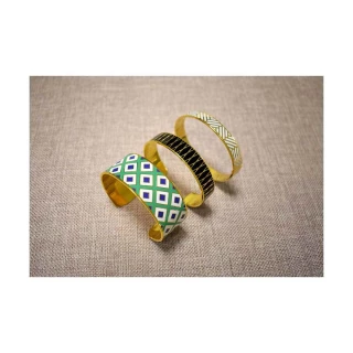 Bracelet Manchette FRAMMENTA émail mul...