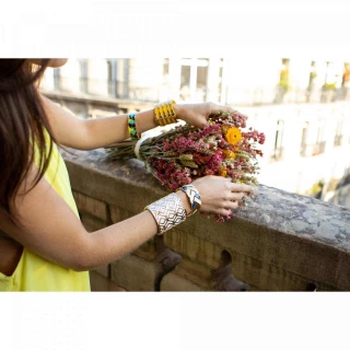 Bracelet Manchette SOLFEA blanc finiti...