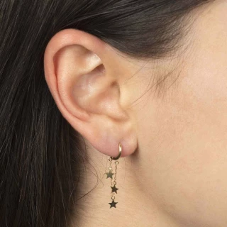 Boucle d'oreille "Astre"  Or jaune