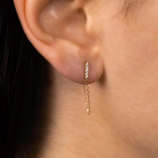 Boucle d'oreille à l'unité "Double Cha...