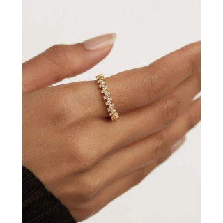 PDPAOLA Bague - Crown Gold - en argent...