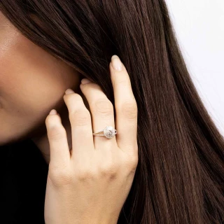Bague "Elora" Or blanc et Diamant