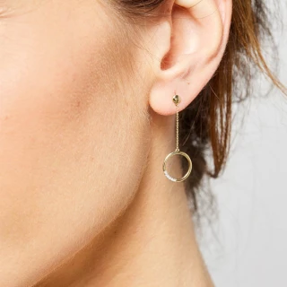 Boucles d'oreilles "Divine" Or jaune e...