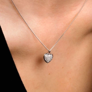Pendentif Coeur Diamants 0,04/27 "Emil...